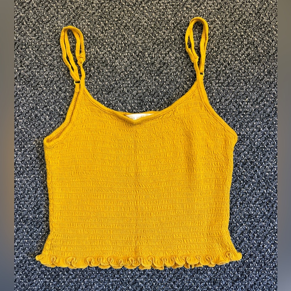 Yellow Smocked Tank Top